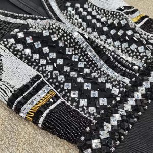 Heavy industry dress manufacturers, European and American women's clothing, foreign trade exclusively for hand-nailed beads, slim slim, sleeveless bandage jumpsuit women – Image 7