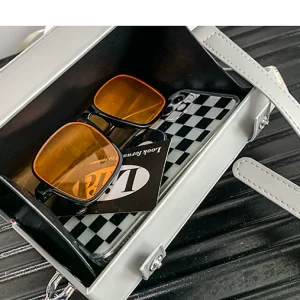 crossbody bag hard shell small square bag men's trendy brand mobile phone box bag men's bag personalized small satchel – Image 6