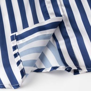 ZR Foreign Trade Wholesale European and American Style Women's Clothing Fashionable and versatile lapel loose casual long-sleeved striped shirt top – Image 3