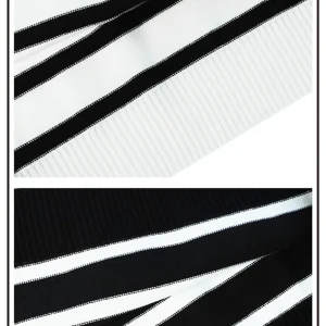 Summer New Ice Silk Knit Casual Men's Short Sleeve T-Shirt Senior Retro Slim Color-Blocked Striped Polo Shirt Men – Image 5
