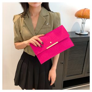 Niche design fashion trend envelope bag 2024 summer new vintage clutch women's bag this year popular clutch – Image 5
