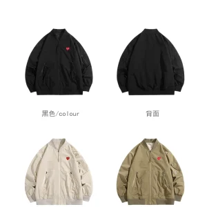 PLAY Official Bomber Jacket 2024 Solid Color Waterproof Trendy Brand Top American Couple Teen Loose Jacket – Image 3