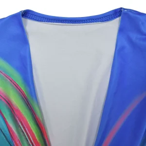 C6952 European and American fashion women's pleated color-blocked casual dress long – Image 6