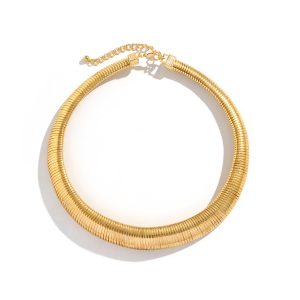 European and American cross-border jewelry, personality exaggerated style, snake bone necklace, simple and fashionable, small multi-layer collar choker – Image 5