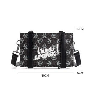 2024 New Box BagKorean Men's BagTrendy Brand Crossbody BagMen's BagSmall Square BagFashionable Personality Shoulder Bag – Image 4