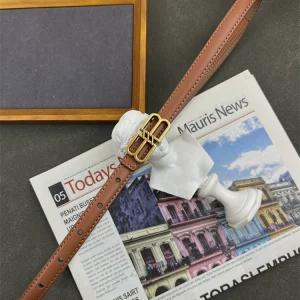 Retro small belt women's leather simple and versatile decoration with skirt jeans belt soft thin 2024 new – Image 4