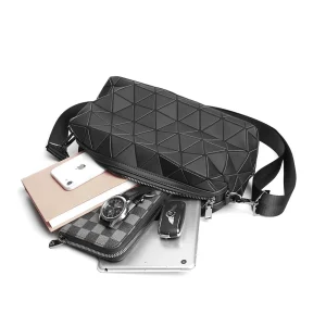 2024 new Korean version of the men's bag, the lingge bag, the niche high-end shoulder bag, the backpack, the boy's small square bag, the cross-bag tide – Image 4