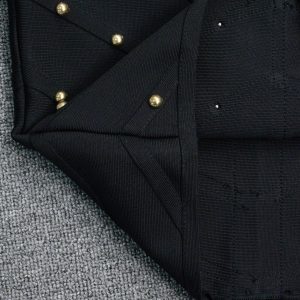 Cross-border e-commerce, European and American foreign trade, women's clothing, heavy industry, nailing, see-through mesh, long-sleeved dresses, bandage dresses, and popular models – Image 9