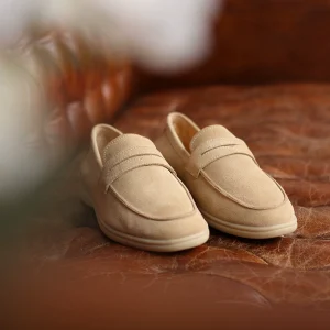 IsirHonour Casual Khaki Men's Slip-On Cowhide Cow Suede Nubuck Shoes Loafers – Image 4