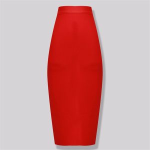 Herve Leger long section high waist and knee skirt fashion wild bandage pencil half skirt – Image 3