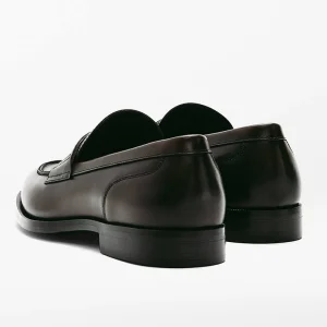 Massinno Dutti men's shoes new brown leather loafers – Image 3