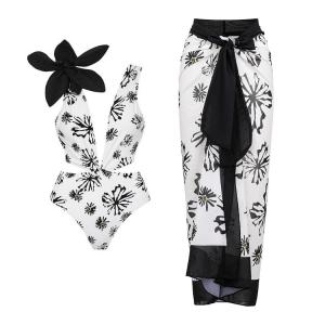 2024 new product pure desire wind bubble hot spring swimsuit mist swimsuit feminine slim vacation one-piece swimsuit set – Image 6