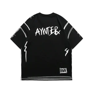 GU LIANG "Designer Brand" Unisex Niche Creative Fun Graffiti Versatile Couple Short Sleeves – Image 4