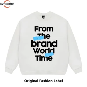 American-style national fashion brand basic alphabet print crewneck sweatshirt unisex versatile loose high street couple jacket – Image 3