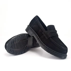 Goodyear craft martin shoes hot sale vintage black nubuck cowhide flat heel platform platform men's low-top shoes – Image 5