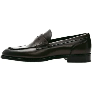 Massinno Dutti men's shoes new brown leather loafers – Image 4