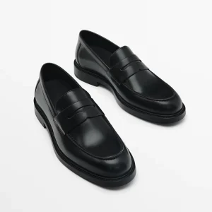 MD Men's Shoes Spanish Niche Commuter Business Leather Slip-On Loafers British Style Round Toe Flat Shoes