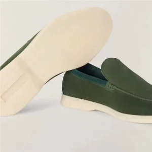 LP Handmade Shoes Men's Flat Round Toe Comfortable Single Shoes Color-Blocked Leather Casual Versatile Genuine Sheepskin Fashion Loafers Trend – Image 5