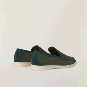 LP Handmade Shoes Men's Flat Round Toe Comfortable Single Shoes Color-Blocked Leather Casual Versatile Genuine Sheepskin Fashion Loafers Trend – Image 4