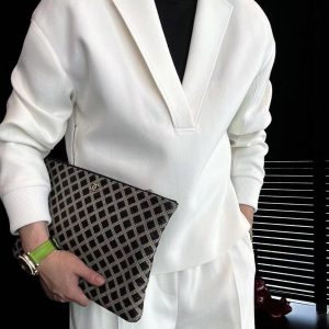 Double-side zipper, V-neck sweatshirt set, men's spring and autumn fashion trends, handsome, loose and casual two-piece set – Image 3