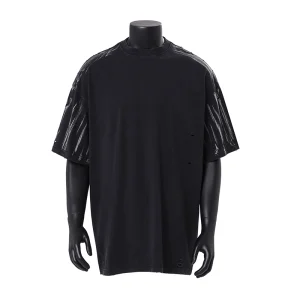 XPKAEAX Original Trendy Brand Wasteland Style 2024 New Crew Neck Short Sleeve T-Shirt Handsome Old Ripped Hole Half Sleeve Summer – Image 3