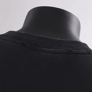 XPKAEAX Original Trendy Brand Wasteland Style 2024 New Crew Neck Short Sleeve T-Shirt Handsome Old Ripped Hole Half Sleeve Summer – Image 5