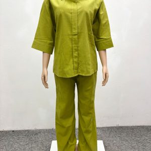 Spot summer cross-border foreign trade women's clothing new africa plus size loose european and american cardigan trousers two-piece suit women – Image 3