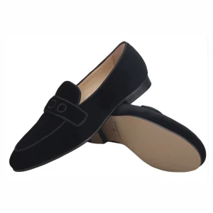 European and American design handmade YES-I-DO embroidered men's velvet loafers formal wedding banquet loafers large size – Image 3