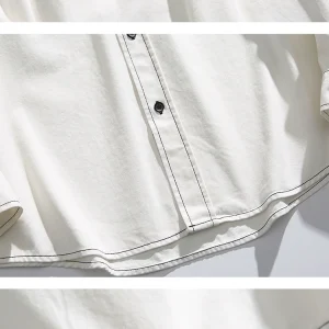 NASA co-branded cotton cargo long-sleeved shirt men's spring and autumn new trendy brand loose and versatile casual shirt jacket – Image 6