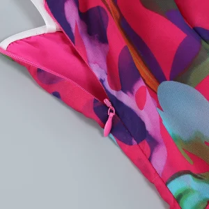 New summer bandeau fashion print, mid-length casual cosy party dinner, toast name, little dress – Image 3