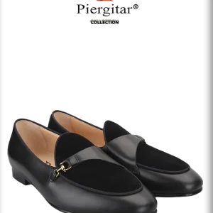 Exported to European and American foundries, the first layer of rubbed calf leather, Belgian loafers, custom metal copper buckle casual leather shoes – Image 4