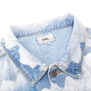 CWHAT High Street VIBE Wind Sky Cloud Do Old Washed Outline Loose Men's Denim Jacket Tide Brand Jacket – Image 4