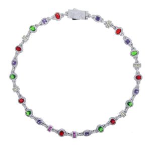 Necklace hiphop fashion trendy men inlaid zircon guba chain – Image 5