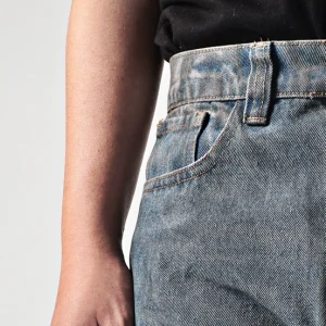 American street hip hop catwalk, heavy embroidery, three-dimensional tailoring, stacked retro rock baggy denim trousers – Image 5