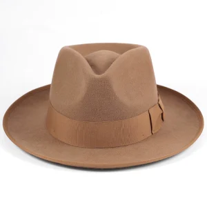 European and American style pure wool vintage top hat autumn and winter male British jazz hat Korean version fashion versatile gentleman's felt hat
