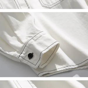 NASA co-branded cotton cargo long-sleeved shirt men's spring and autumn new trendy brand loose and versatile casual shirt jacket – Image 5