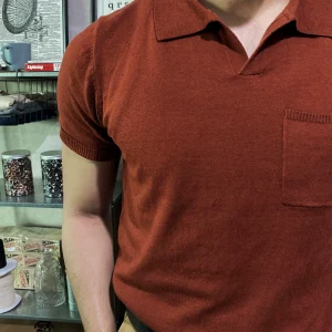Chai Mi Italian Polo Polo shirt knit shirt American retro cotton knitted T-shirt Ami Kaji summer – Image 6