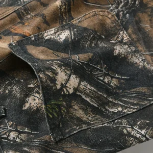 CWHAT High Street Vintage Dead Leaf Leaf Camouflage Print Trendy Brand Loose Straight Leg Logging Denim Long Pants Men – Image 8