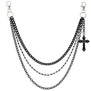 European and American hip-hop cross trouser chain men's fashion personality jeans chain dark punk waist chain men's matching accessories – Image 4