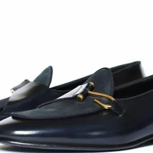 Enlas Inlanz loafers, genuine leather, handmade business formal wear, British men's casual leather shoes, slip-on shoes – Image 3