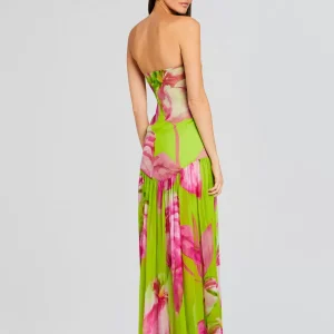 New summer bandeau fashion print, mid-length casual cosy party dinner, toast name, little dress – Image 7