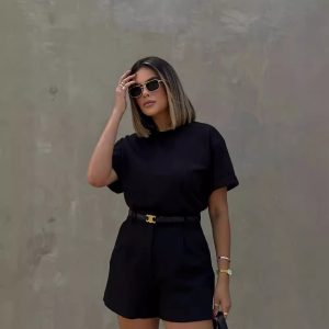 Women's Spring and Summer Casual Cargo Shorts High Waist Slim Versatile Three-Point Pants Amazon Now – Image 3