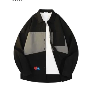 PLAY HEITY Official Shirt Men's Spring and Autumn 2024 New Simple and Versatile Trendy Casual Shirt Jacket – Image 5
