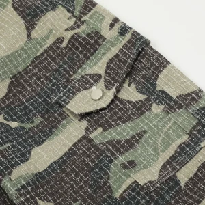 Vintage Wash Distressed Camouflage Pants Loose Straight Cargo Pants Outdoor Multi Pocket Casual Trousers Tide – Image 5