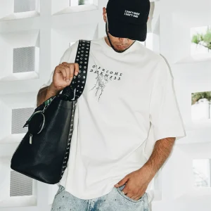 OD DARKNESS 2024 autumn metal eyelet rivet PU leather large-capacity commuter shoulder bag tote bag – Image 4