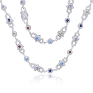 Cross-border hip hop foreign trade new eye star zircon necklace Hiphop fashion trend men's jewelry wholesale trend – Image 3