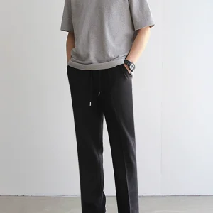 MRCYC men's casual pants summer Korean version trend loose straight drape all-match sports nine-point western pants – Image 4