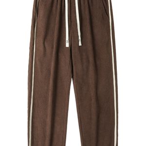 Maillard style rich coffee new heavyweight retro straight-leg sweatpants women's wearable skin-friendly slacks men's spring and winter – Image 3