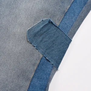 CWHAT High Street Gallery Style Deft Splicing Patch Ripped Trendy Brand Distressed Loose Slightly Flared Jeans Men – Image 8