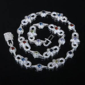 Cross-border hip hop foreign trade new eye star zircon necklace Hiphop fashion trend men's jewelry wholesale trend – Image 4